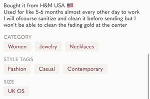 H&amp;M Neckpiece From USA 🇺🇸