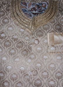Elegant Brocade Waistcoat with Rhinestone Work