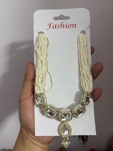 Elegant Pearl &amp; Crystal Necklace Set
