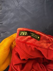 Velvet Ruched Mini Skirt from ZARA (NEVER WORN)