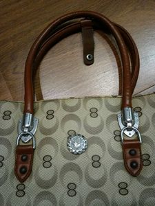 Lovely Purse In Beige N Brown