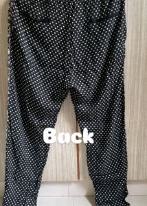 Boho Patterned Black Palazzo Pants