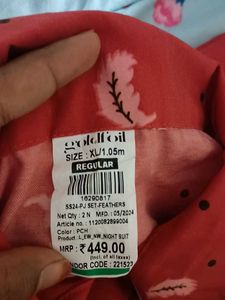Coral Leaf Print Pajama Pants