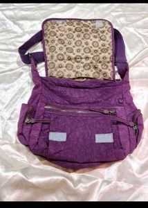 Vibrant Purple Crossbody Messenger Bag