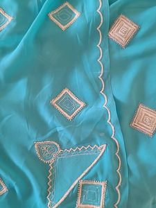 Pure Creap Saree With Work