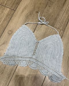 Crochet Halter Neck Crop Top