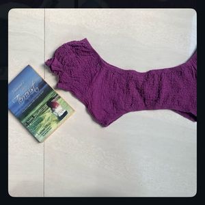 Purple Textured Crop Top⭐️