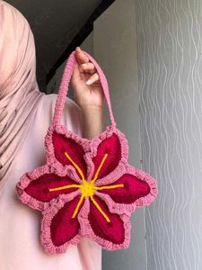Crocheted Flower Lily Bag