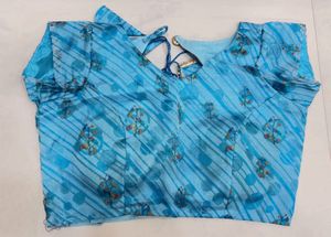 Beautiful Blue Printed Ethnic Gown