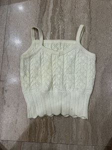Cream Cable Knit Cami Top