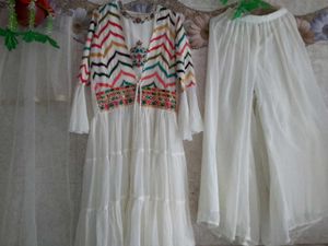 Elegant White Embroidered Kurta Set