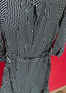 Striped Shirt Dress with Belt