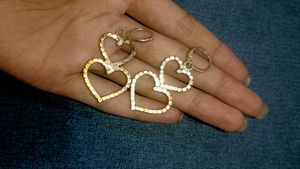 Silver Heart Earings