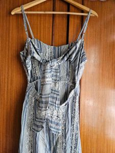 Chic Blue Striped Maxi Dress