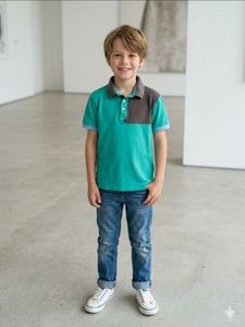 Boy's Color Block Polo Shirt