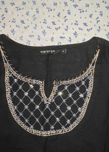 Embellished Black ethnic Top