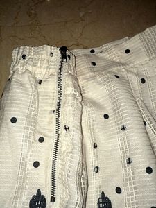Chic White &amp; Navy Skirt
