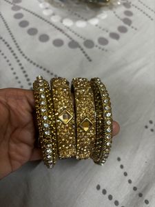 Set of Embellished Gold Bangles