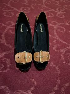 Stylish Black Peep-Toe Heels