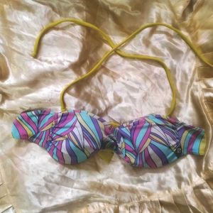 Colorful Pattern Padded Bikini Top