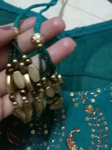 Wedding Wear Rama Green Padded Blouse -30/32"