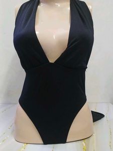 (200)Black One Piece Swimsuit