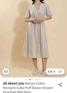 NEW WITH TAG -Striped Midi Dress