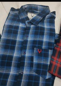 Men's Blue Plaid Shirt
