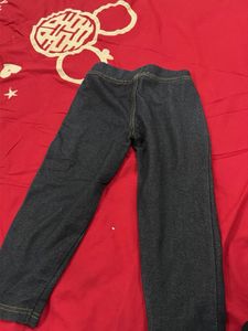 Blue T-Shirt and Denim Pants Set