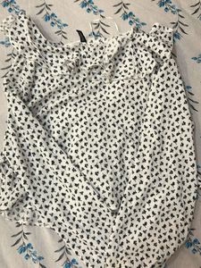 Chic Ruffle Floral Blouse