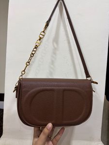Stylish Brown Textured Shoulder Bag