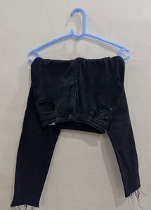 Black Straight Fit Jeans For Women
