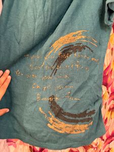 Teal Graphic Top