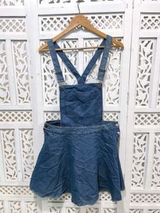 Imported Original Ice Denim Overall Dress ()