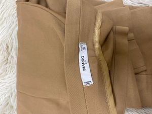 Stylish Camel Colored Zipper Ankle Pants