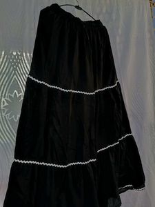 Black Tiered Maxi Skirt