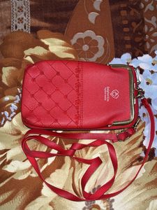 Red Fashion Wallet Crossbody Bag