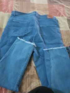 Light Blue Distressed Jeans