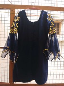 Gold Foil Embroidery Sharara Set
