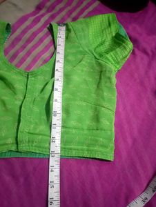 Bright Green Printed Blouse