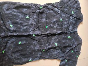 Stylish Black Printed Kurta