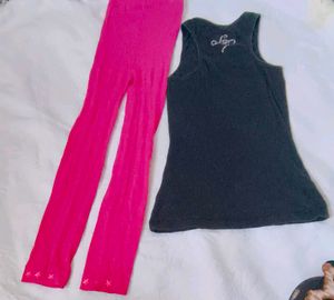 Very Cute N Beautiful Top With Leggings