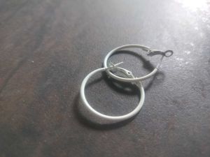 Classic White Hoop Earrings