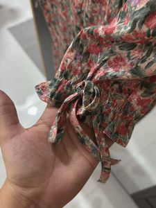Floral Print V-Neck Midi Dress