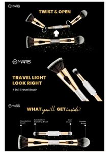MARS Original 4 in 1 Makeup Brush For Travelling