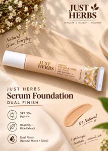 Just Herbs Serum Foundation - Shade 01Natural(SPF