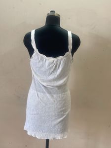 White Embroidered Tank Top