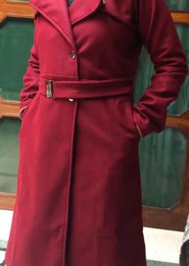 Elegant Maroon trench coat