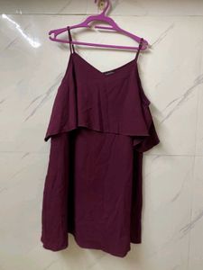 Burgundy Party Western Dress