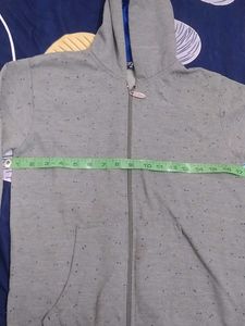 Gray Speckled Full Zip Hoodie,Used Slightly